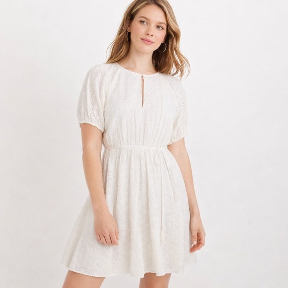 Madewell Dresses & Skirts - Madewell Eyelet Floral‎ Tassel-Tie Dress 4 Milkmaid Prairie Romantic Cottagecore